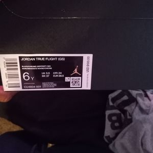 Red and black Jordans